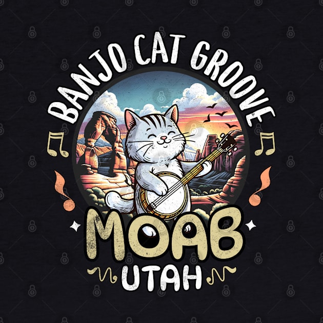 MOAB Utah Arches with Banjo Cat Groove by alcoshirts